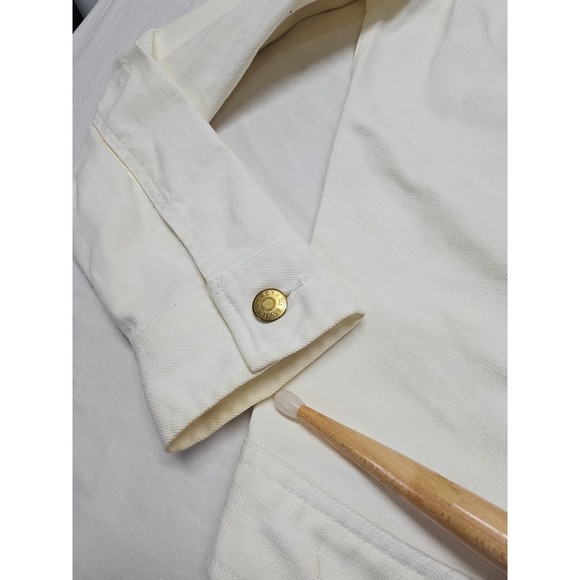 Ralph Lauren Women's White Jean Trucker Southwestern Jacket Size Med Beaded - Picture 10 of 16